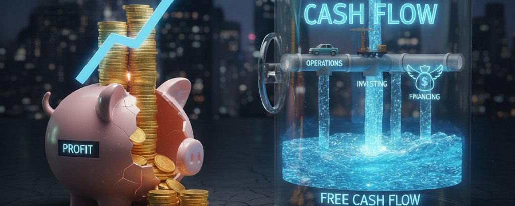 Ever seen a company post record profits, only to see its stock price tank? It feels like a scam, right? The truth is, profit isn't cash. Profit is an opinion, but cash is a fact. A company can look great on paper, with soaring sales and income, but if it doesn't have actual cash in the bank to pay its bills, it's driving full speed toward a cliff. This is where the Cash Flow Statement comes in. Think of it as peeking into a company’s bank account. It’s the ultimate truth-teller, showing you exactly where the money came from and where it went. Let's break it down without the jargon. The 3 Buckets of Cash: Where the Money Moves Imagine a company’s cash moves through three giant buckets. By seeing how much is in each, you can understand its story. 1. Operating Cash Flow: The Engine Room 🚗 This is the most critical number. It’s the cash generated from the company's core business operations. Think of it this way: If you own a bakery, this is the cash you get from selling cakes and coffee, minus the cash you spend on flour, sugar, and paying your employees. What it tells you: A healthy, growing positive number here means the business itself is a money-making machine. A negative number is a huge red flag 🚩. It's like an engine burning more fuel than it produces in power. It means the company is bleeding cash just to stay open. 2. Investing Cash Flow: Building the Future 🏗️ This bucket shows how much cash the company is spending on its future growth or making from selling old assets. Real-world example: When Apple spends billions building a new data center or Tesla builds a new Gigafactory, that cash drain shows up here. It’s usually a negative number for a growing company, and that’s a good thing! It means they are reinvesting in the business. What it tells you: Are they planting seeds for future growth (buying new tech, factories) or are they selling off parts of the business just to raise cash? 3. Financing Cash Flow: The Company's Bank 💰 This shows how a company raises money and how it pays it back to investors and lenders. It includes: Taking out loans, issuing new stock, paying back debt, buying back its own shares, or paying you a dividend. What it tells you: A company taking on a lot of new debt might be fueling risky expansion. A company consistently paying dividends or buying back stock is often a sign of a mature, confident business returning cash to its shareholders. The Real Treasure: Free Cash Flow 💎 So what’s the golden metric? It's Free Cash Flow (FCF). After the company pays its daily bills (from Operations) and invests in its future (from Investing), the cash that’s left over is the Free Cash Flow. This is the treasure. This is the pure cash profit the company has at its disposal. It’s what they can use to: Pay you dividends 💸 Buy back stock (making your shares more valuable) Pay off debt Acquire other companies A company with strong, growing Free Cash Flow is a beautiful thing. It's a sign of a healthy, sustainable business that can reward its investors for years to come. So next time you analyze a company, don't just look at the profits. Dig deeper and follow the cash. It will never lie to you. What do you think? Does looking at cash flow change how you see your favorite stocks? Let me know in the comments! Follow me for more simple, smart investing strategy. Join the Relax to Rich Club, where we grow wealth the calm, thoughtful way. ✨